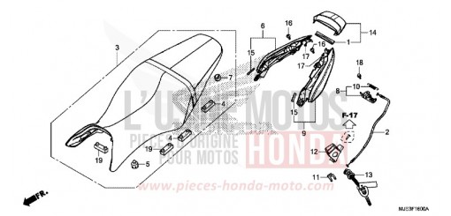 SELLA/COFANO POSTERIORE CBR650FAH di 2017